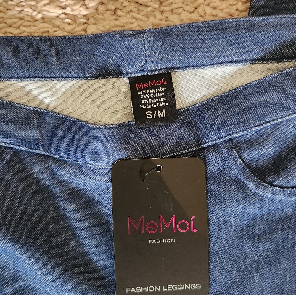 MeMoi High-Waisted Skinny Jean Leggings Women's Dark Blue Jeans Size Small - Picture 3 of 8